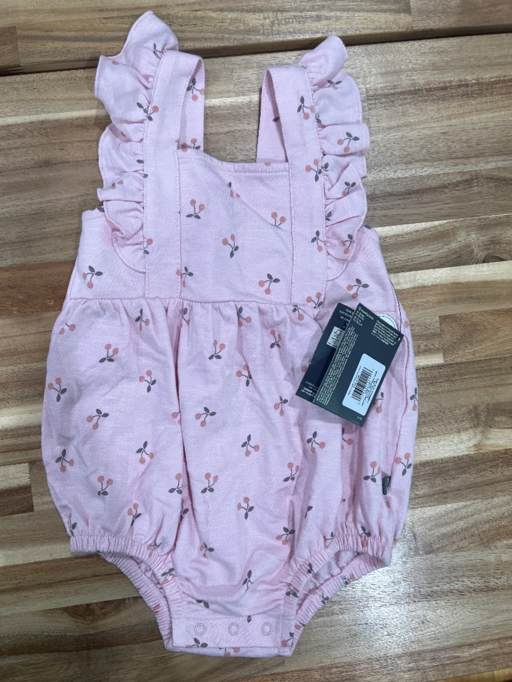 Girl 12 months NWT Gerber modern moments pink cherry sleeveless romper